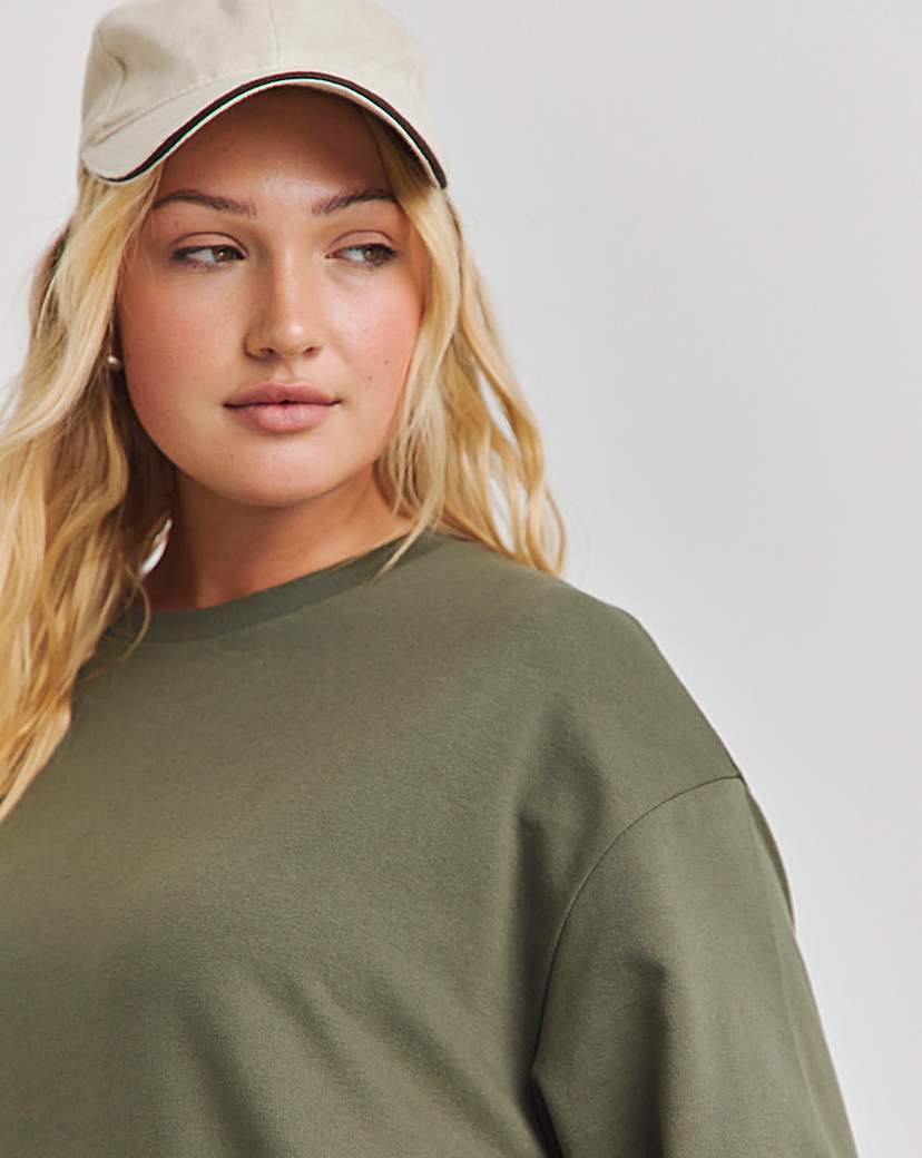 Green Midi Sweatshirt Dress