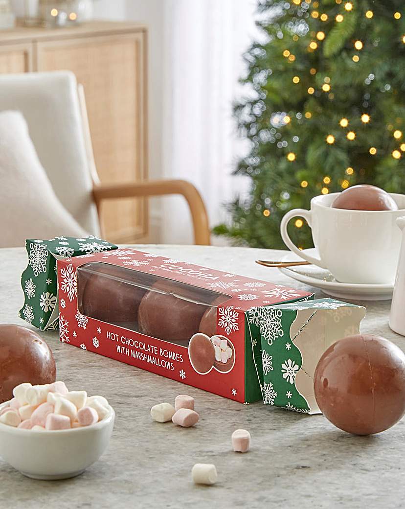 New In - Christmas Hot Chocolate Bombes Cracker