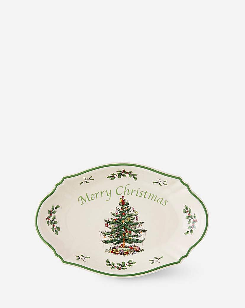 Spode Christmas Tree Tray - White