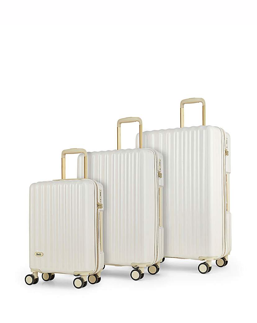 New In - Rock Primrose 3pc Suitcase Set