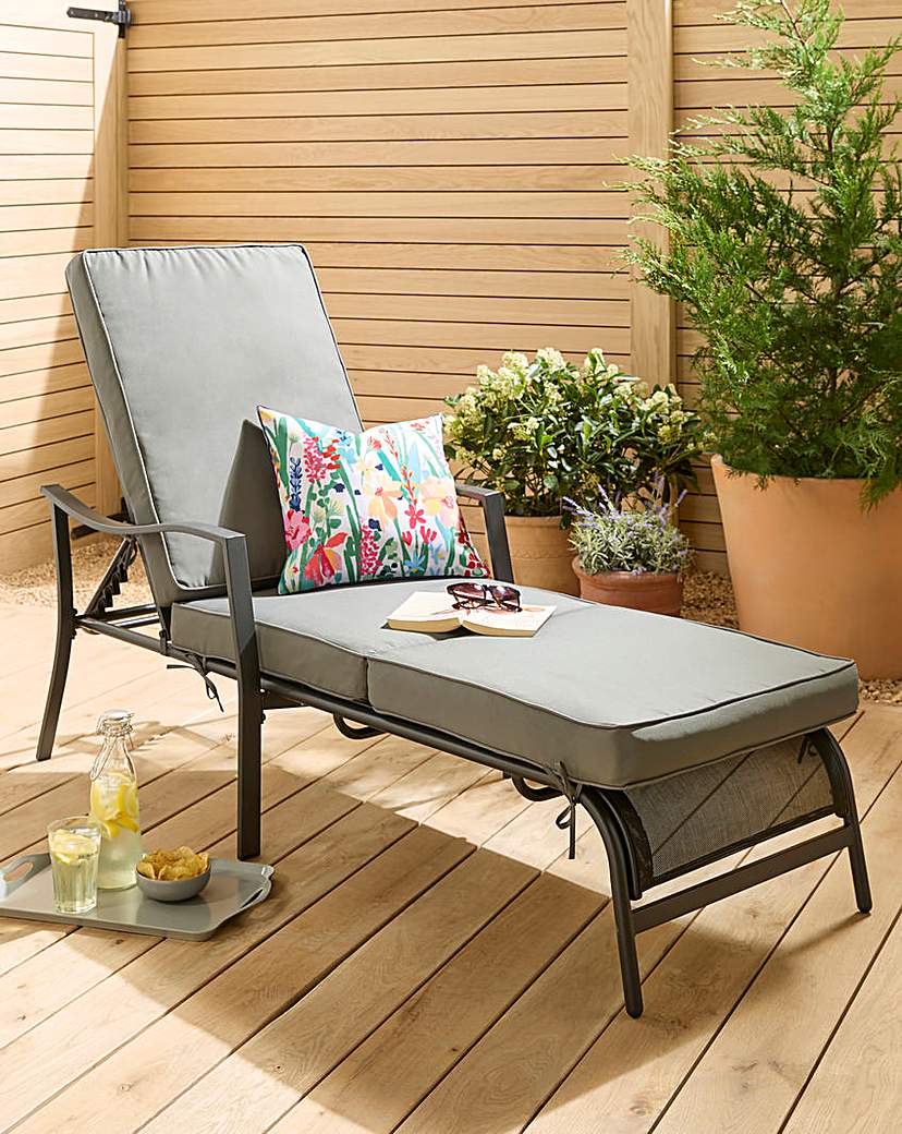 Como Sun Lounger Black JD Williams
