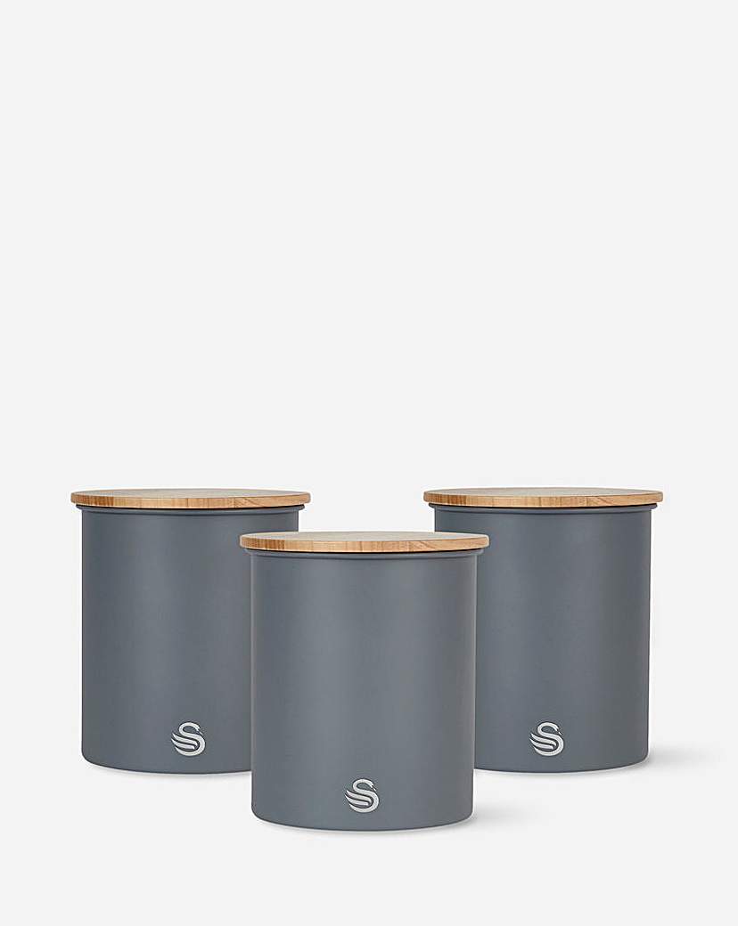 Swan Nordic Set of 3 Canisters Grey