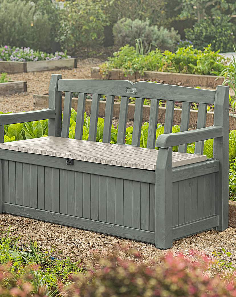 New In - Keter Eden Storage Bench - Green/Beige