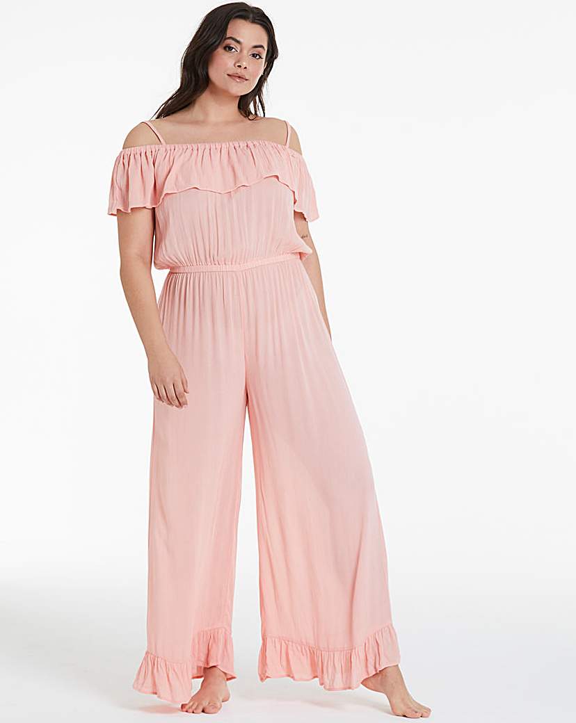 Image of Pretty Secrets Woven Ruffle Jumpsuit