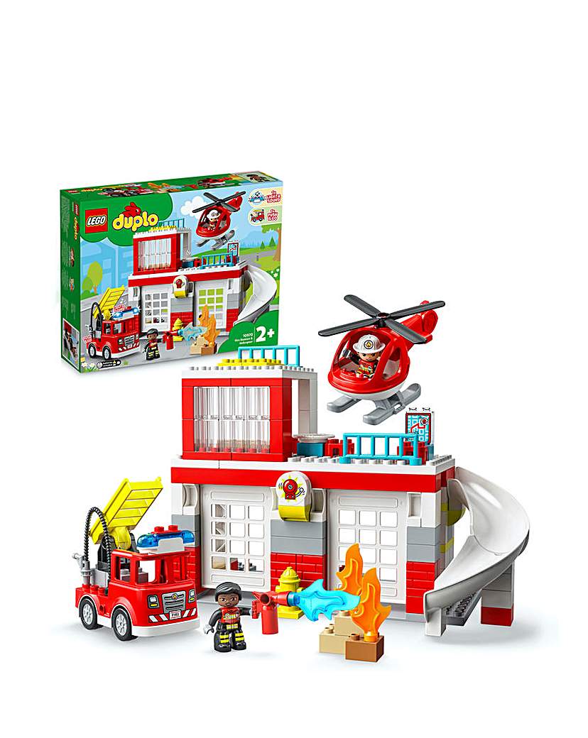 LEGO DUPLO Fire Station & Helicopter Toy