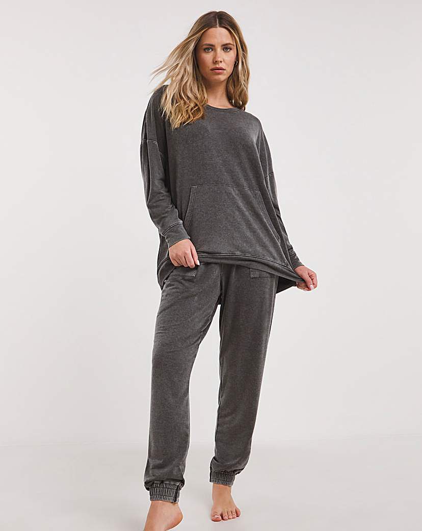 Sweatshirt and Jogger Lounge Set - Grey