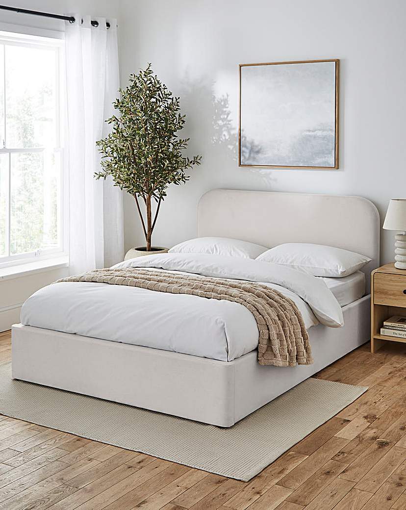 Emery Fabric Ottoman with Mattress Natural JD …