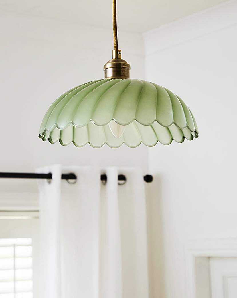 Dalia Scallop Glass Ceiling Pendant
