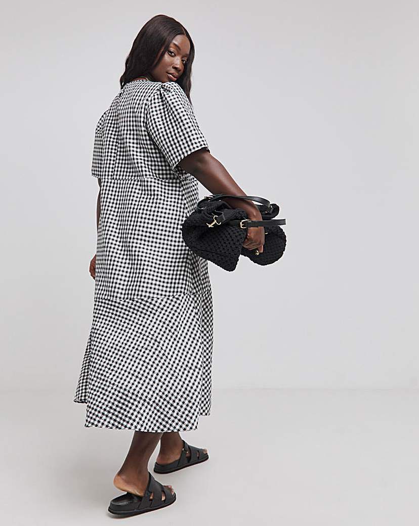 Gingham Midi Dress