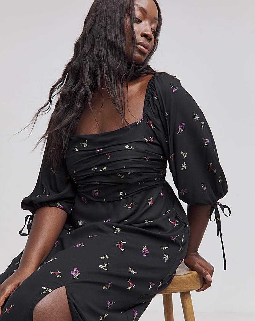 Soft Volume Midi Dress