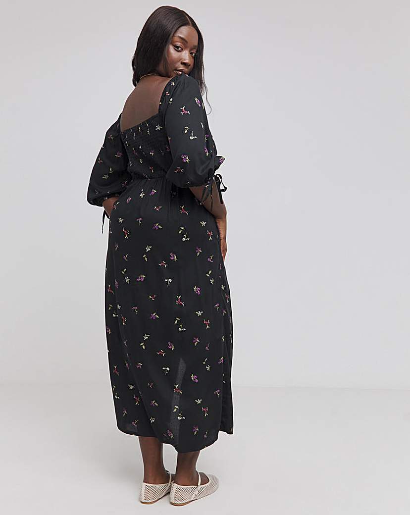 Soft Volume Midi Dress