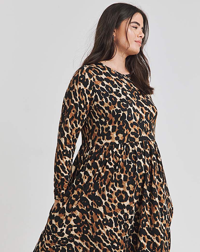 Leopard Supersoft Midi Dress