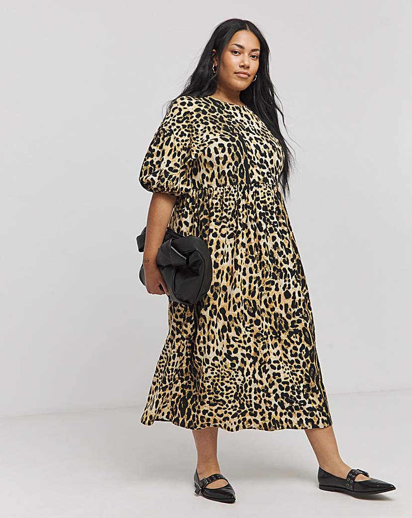 Bow Detail Waffle Midi Dress