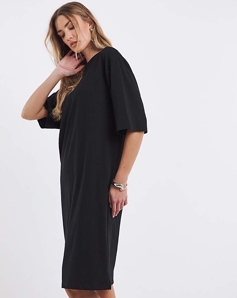 Black Midi T-Shirt Dress