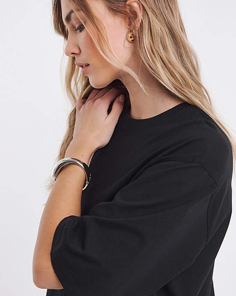 Black Midi T-Shirt Dress