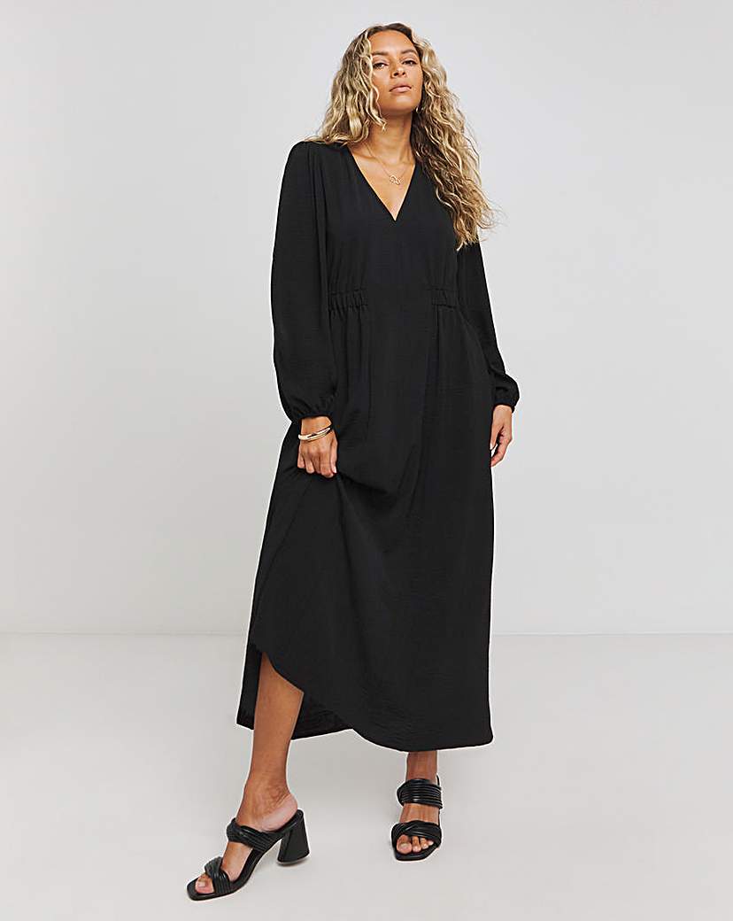 Cinched Waist Midi Dress
