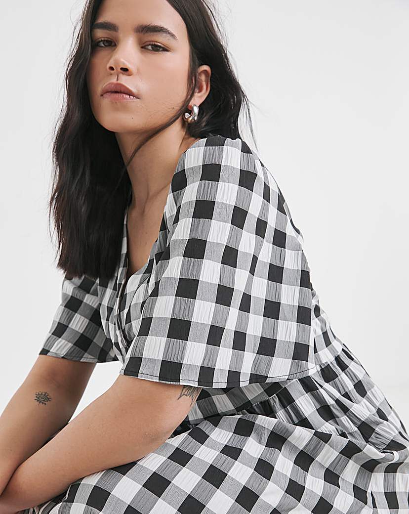 Gingham Midi Dress