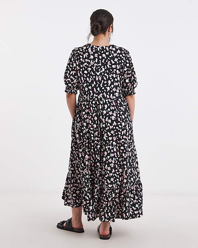 Simply Be Printed Supersoft Midi Dress