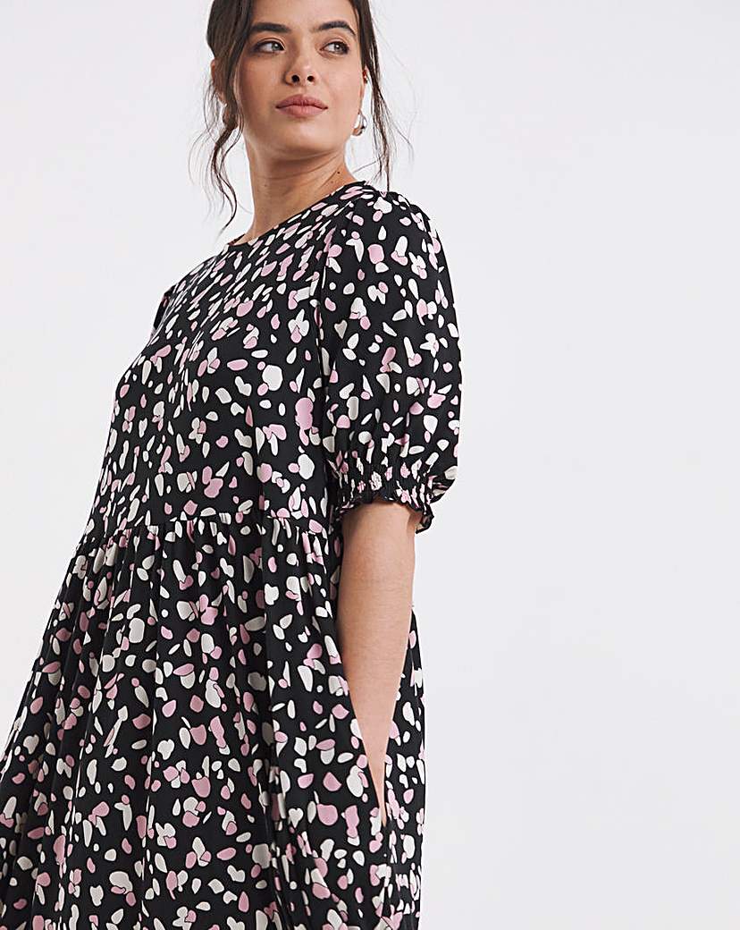 Simply Be Printed Supersoft Midi Dress