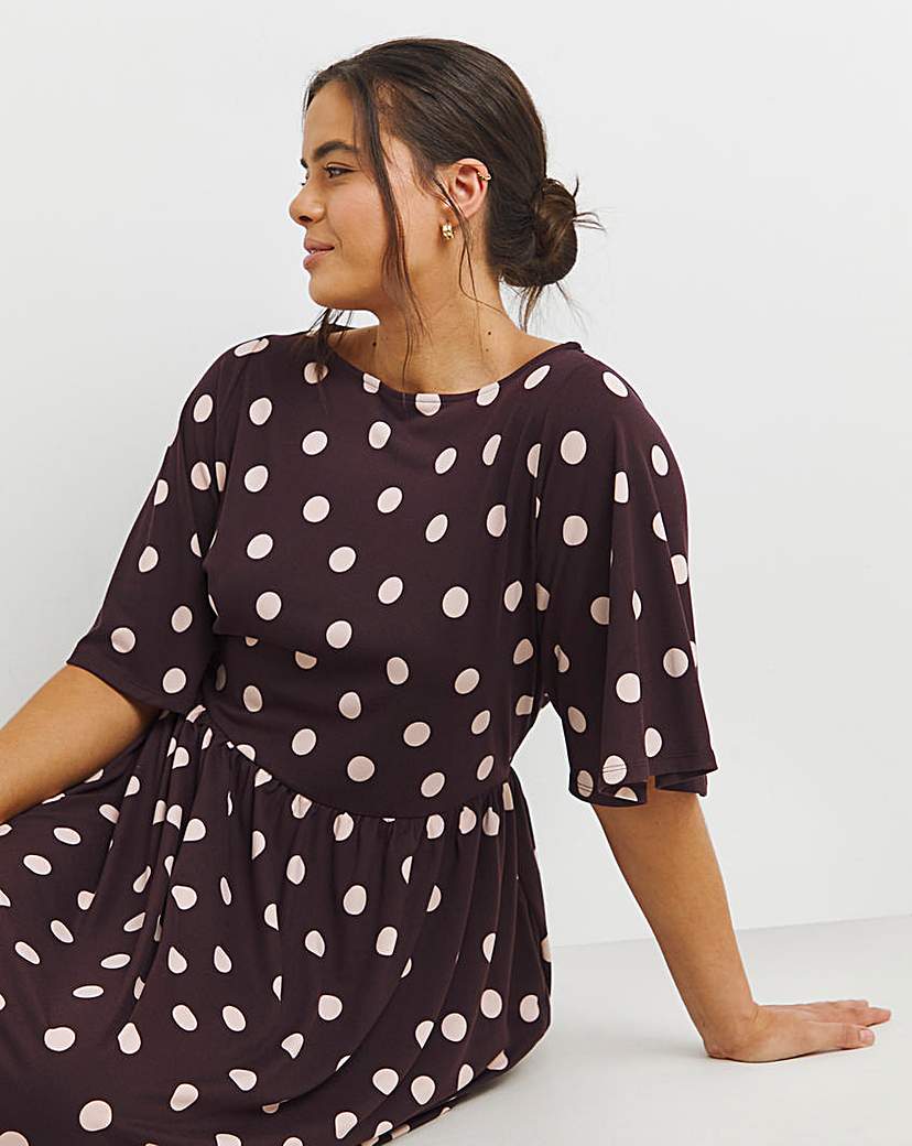 Spot Print Supersoft Midi Dress