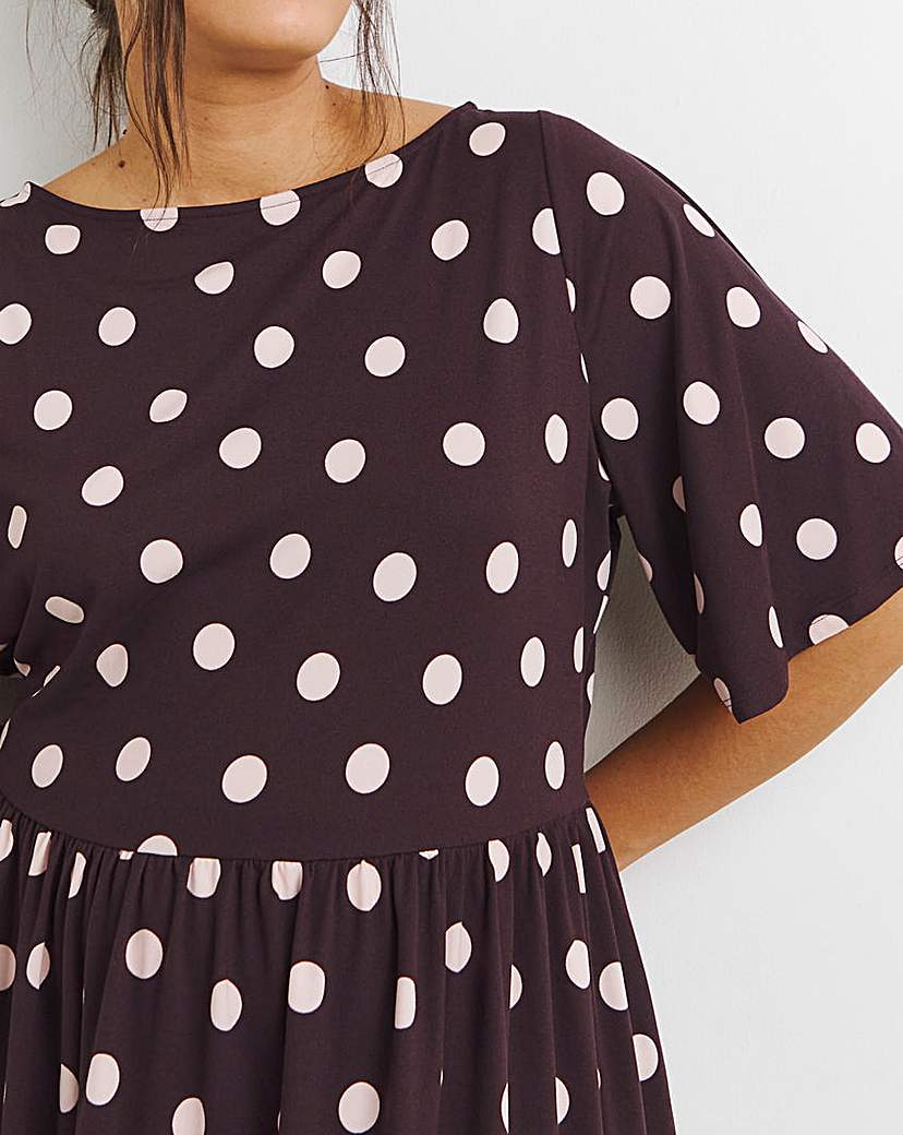 Spot Print Supersoft Midi Dress