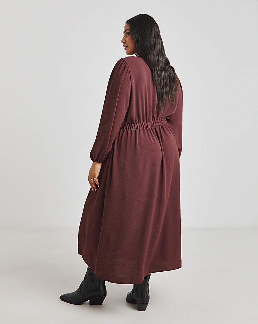 Cinched Waist Midi Dress