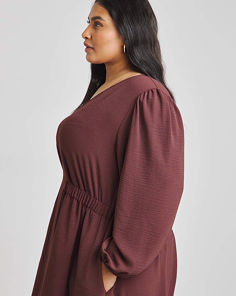 Cinched Waist Midi Dress
