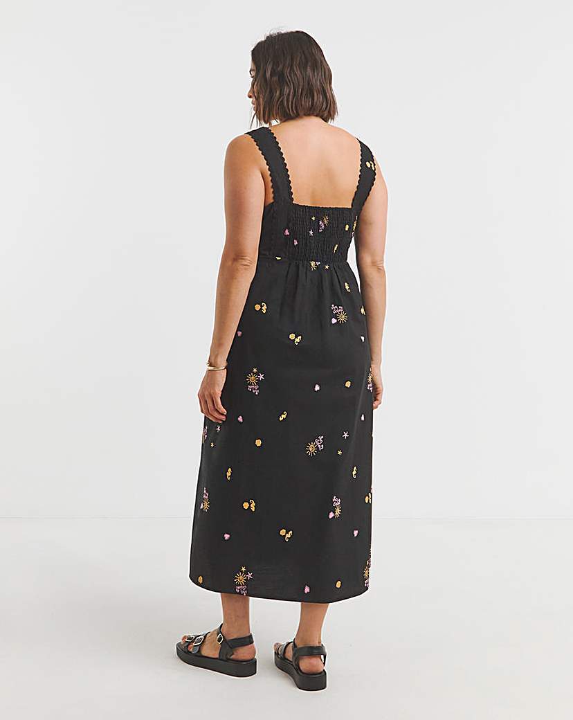 Black Embroidered Dress