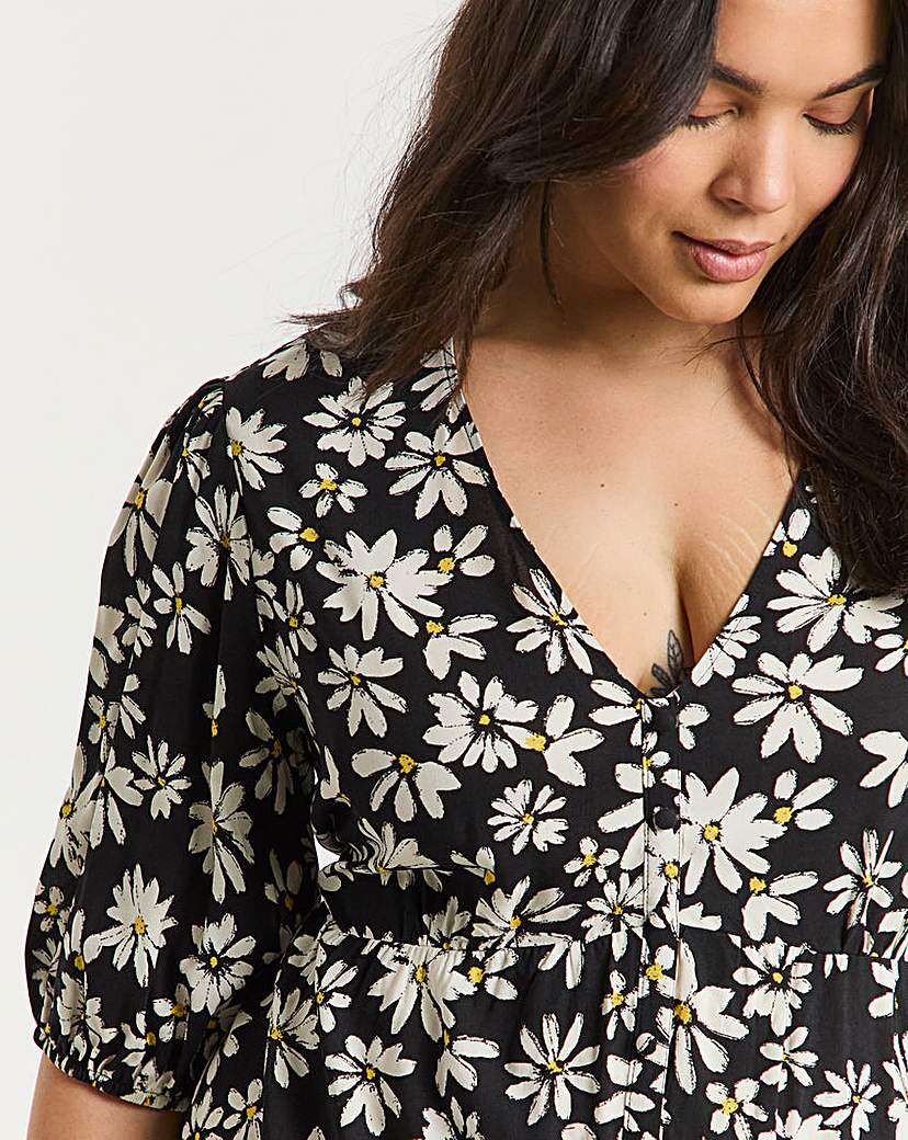 Ditsy Floral Print Skater Dress