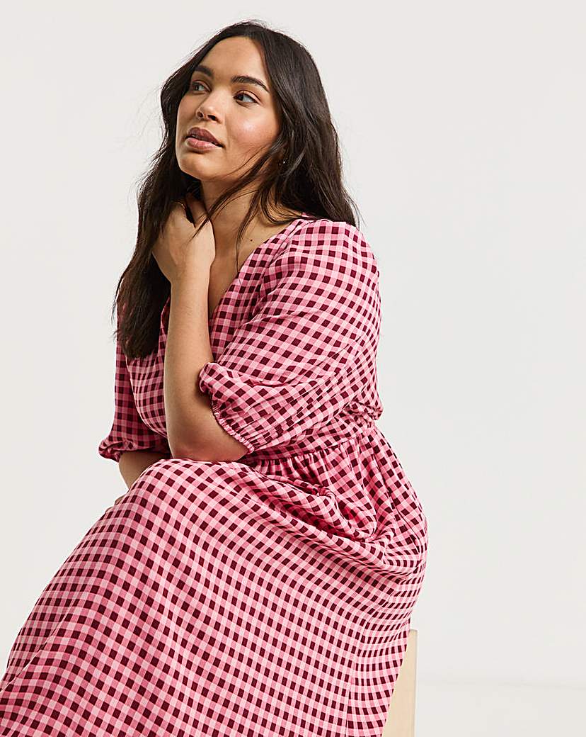 Button Through Midi Dress