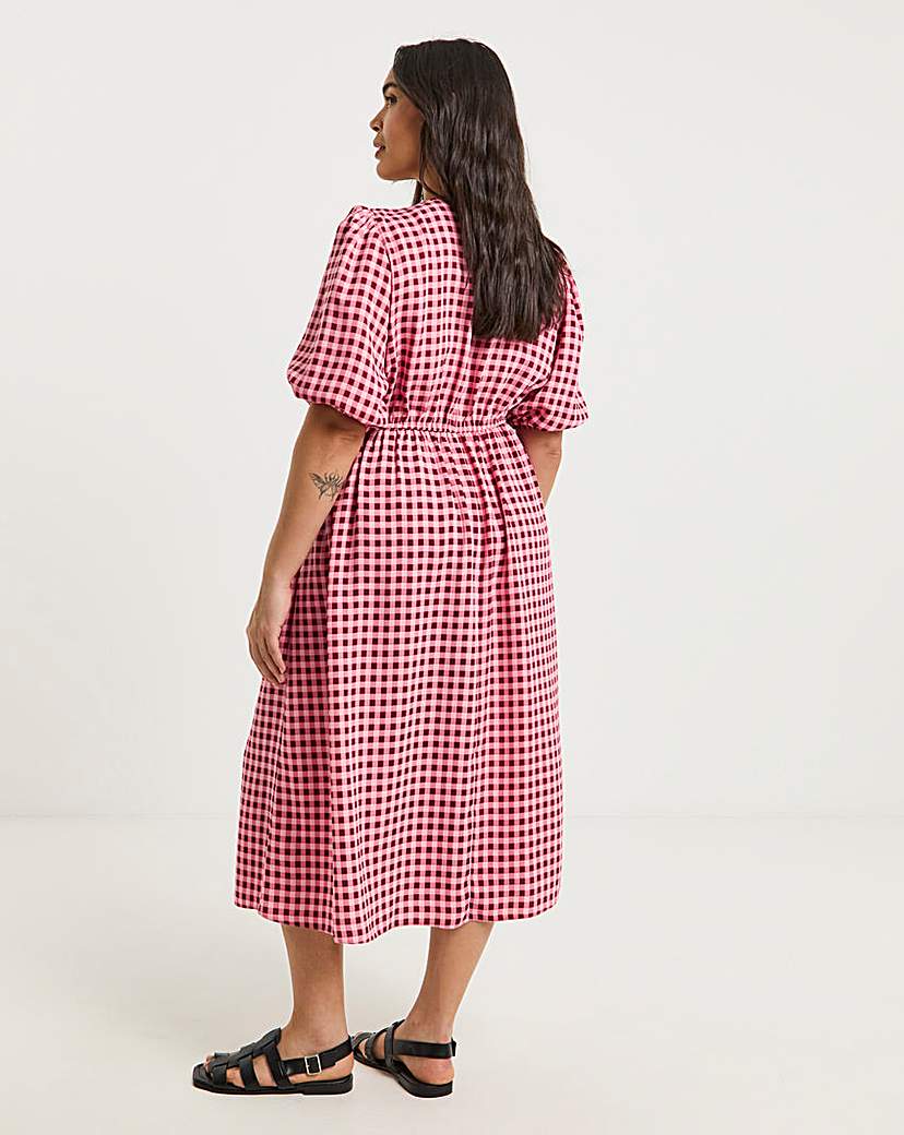 Button Through Midi Dress