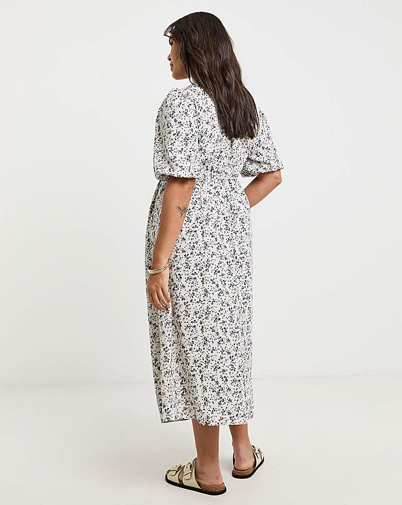 Button Through Midi Dress