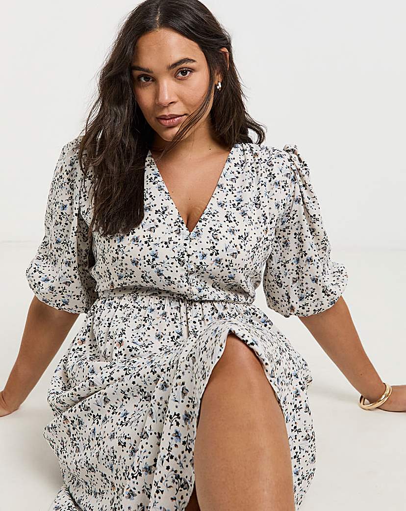 Button Through Midi Dress