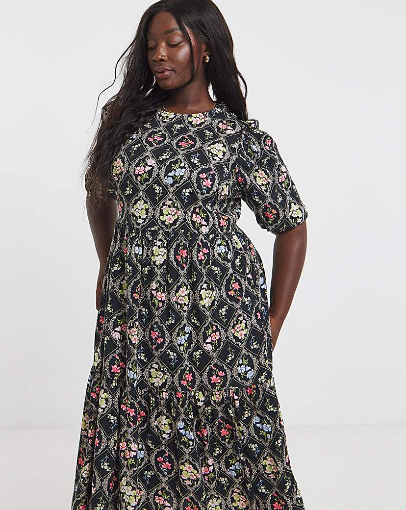 Tiered Midi Dress