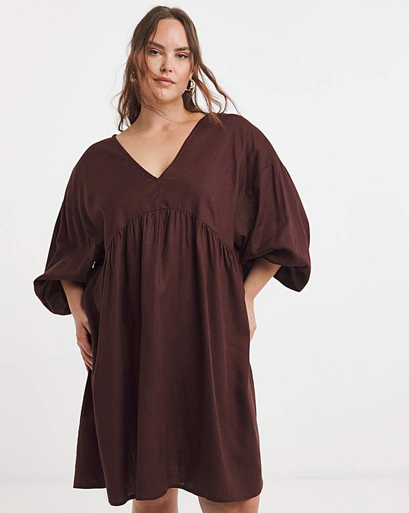 Simply Be Chocolate Smock Dress