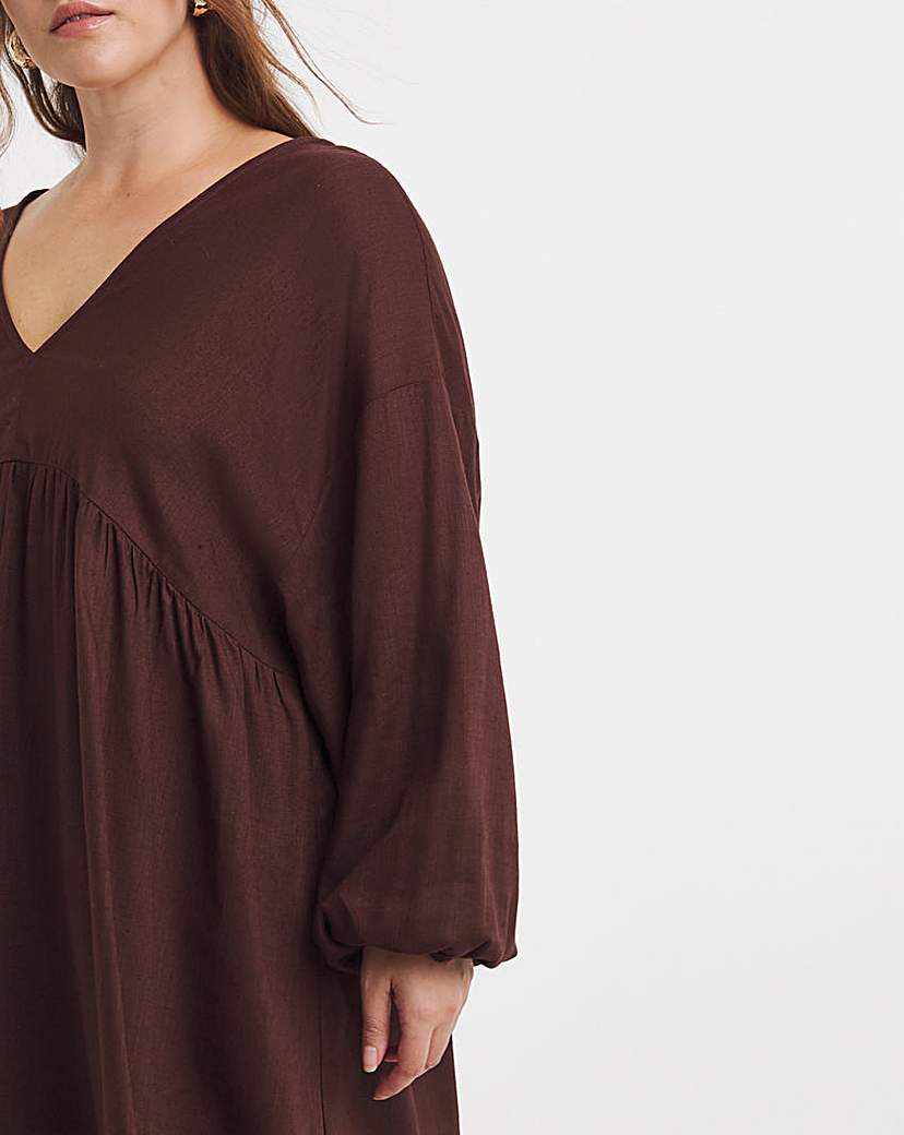 Simply Be Chocolate Smock Dress