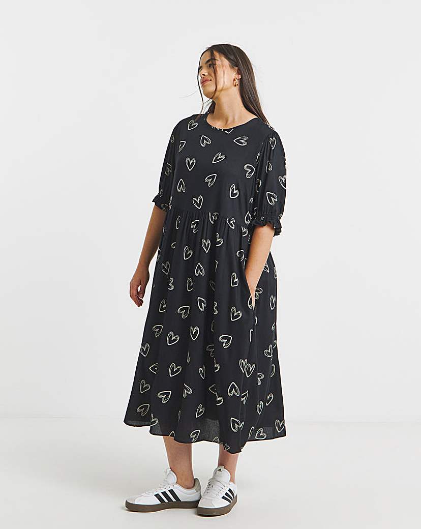 New In - Spun Viscose Midi Dress