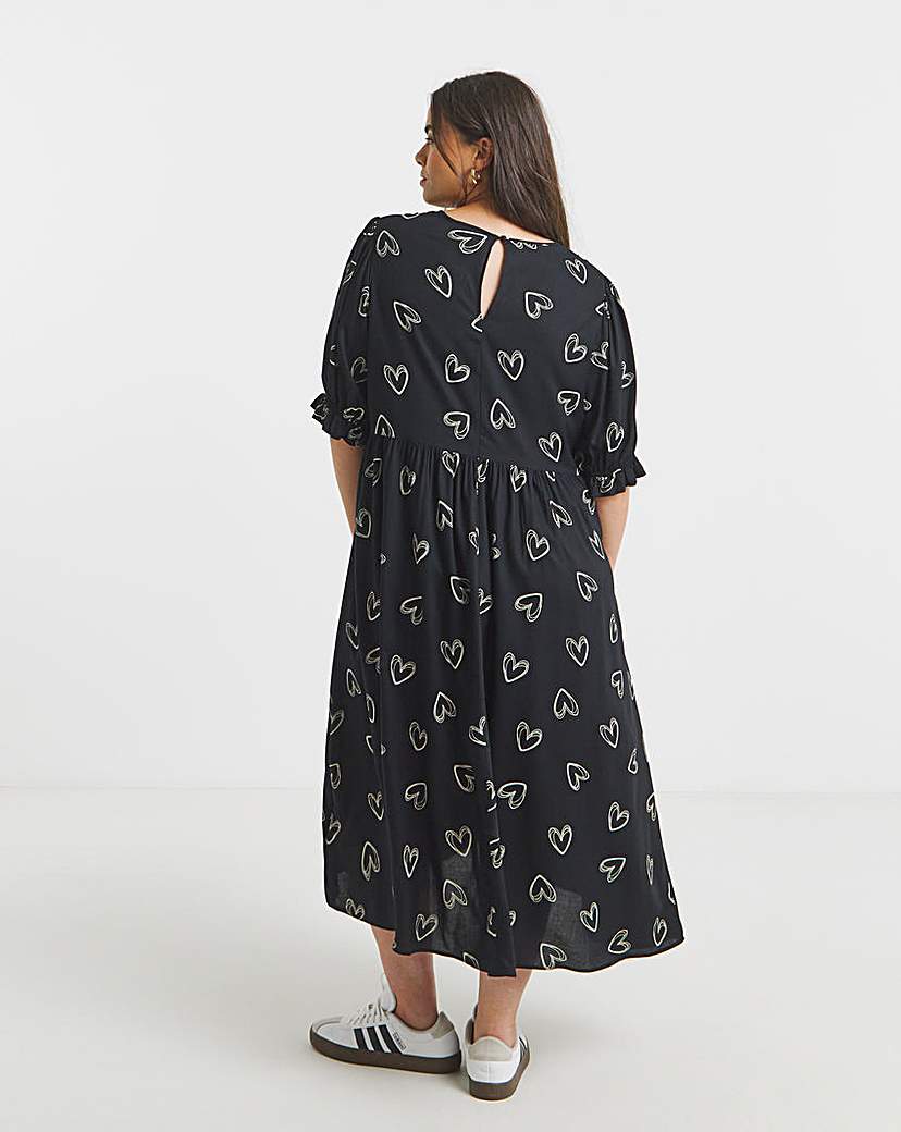 Spun Viscose Midi Dress