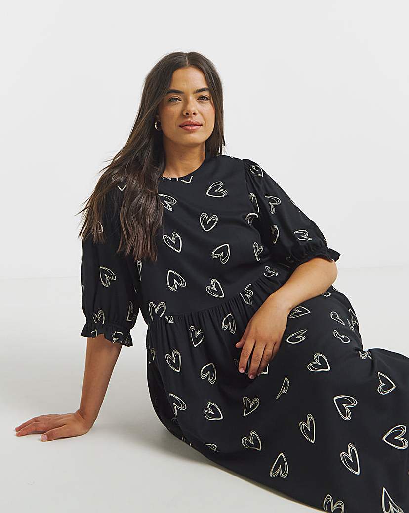 Spun Viscose Midi Dress
