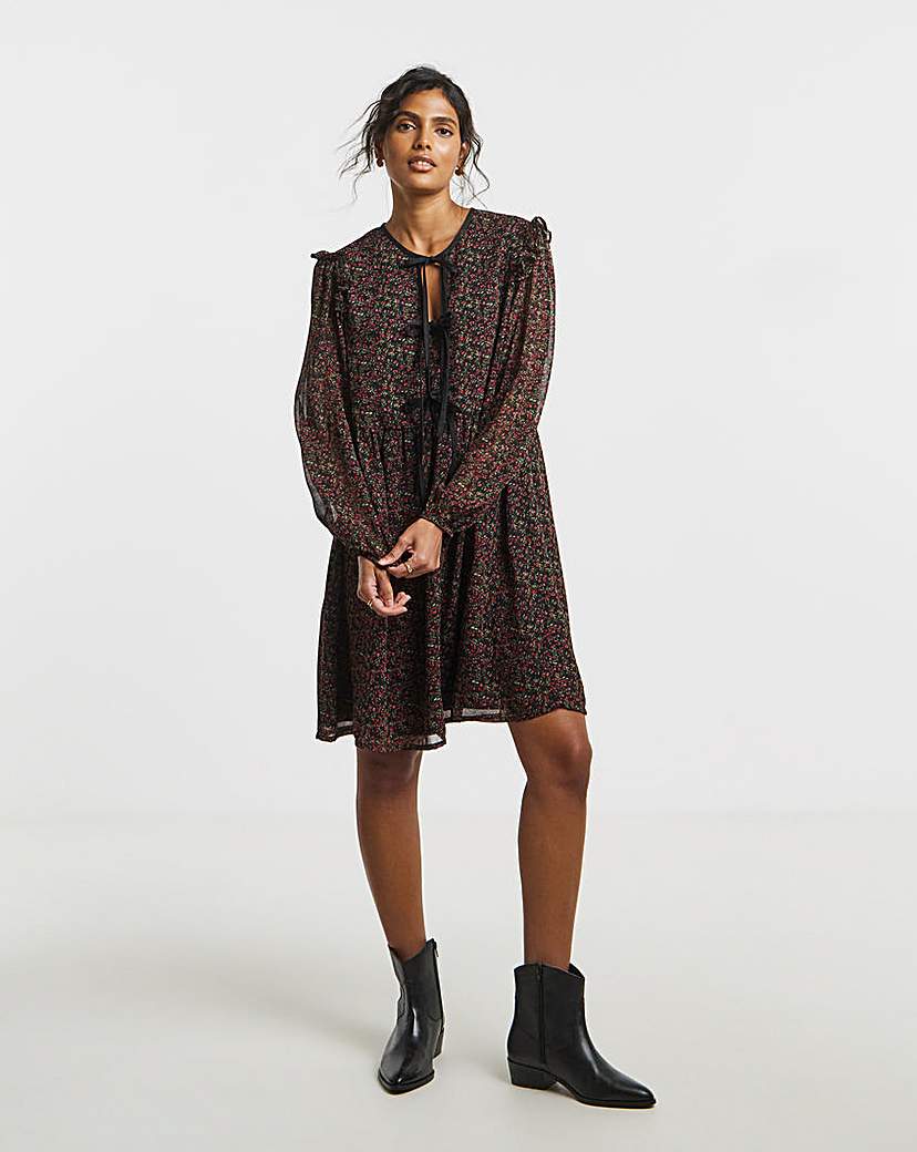 New In - Ditsy Bow Detail Skater Dress