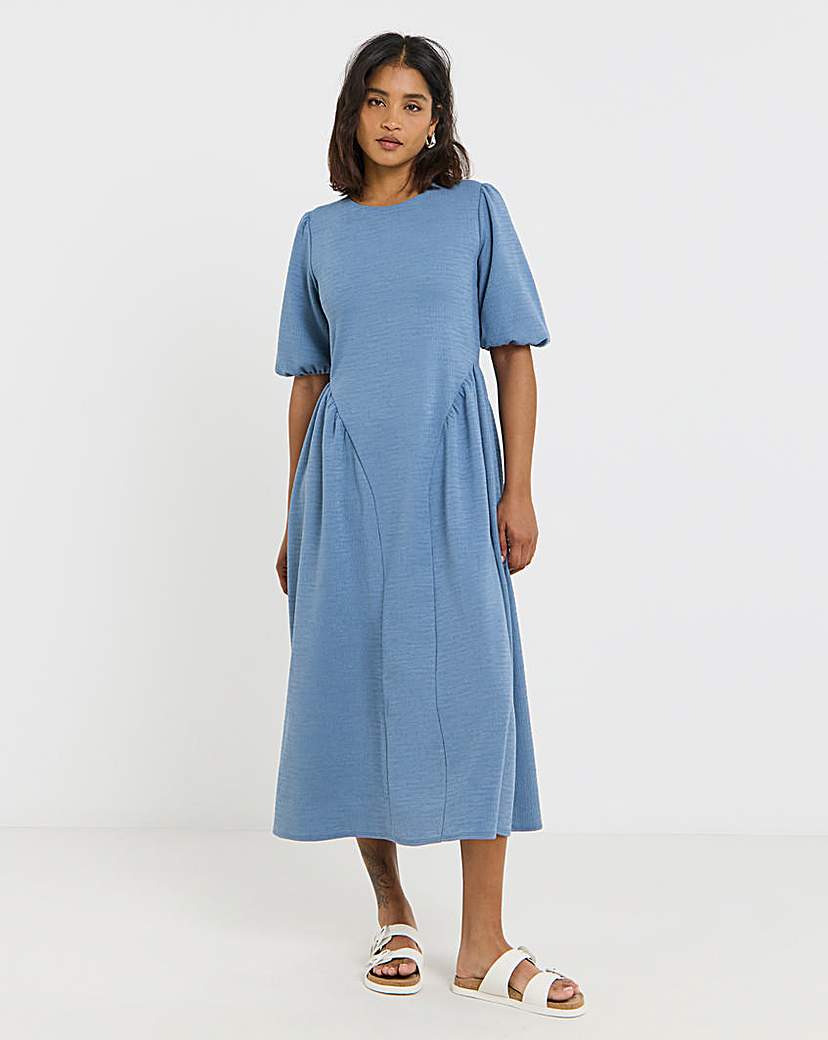 New In - Jersey Linen Look Midi Dress