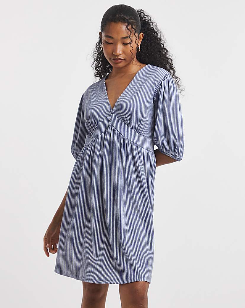 New In - Waffle Waist Detail Skater Dress