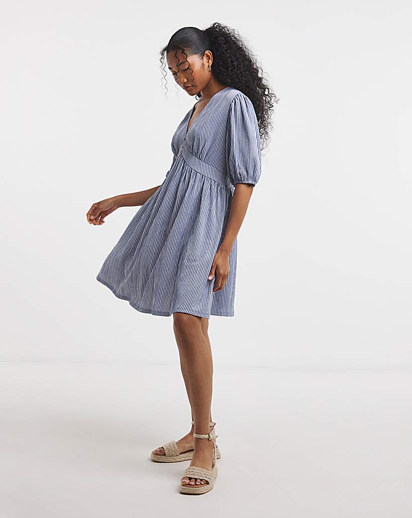 New In - Waffle Waist Detail Skater Dress