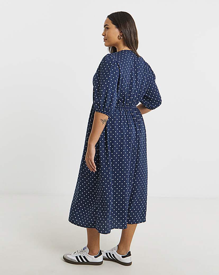 Button Through Midi Dress