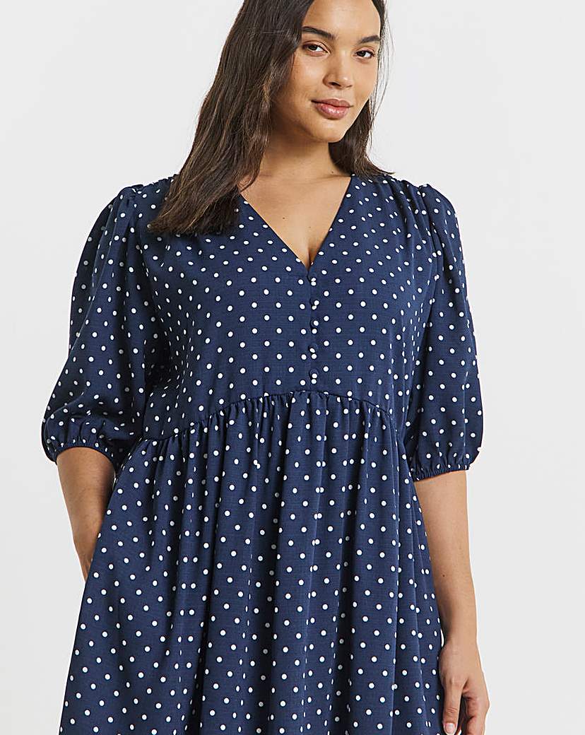 Button Through Midi Dress
