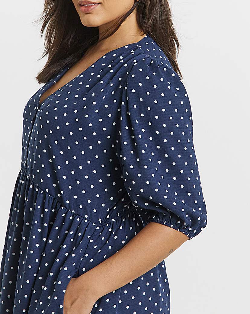 Button Through Midi Dress