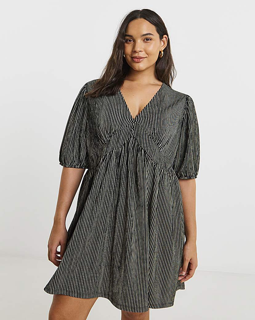 New In - Waffle Waist Detail Skater Dress