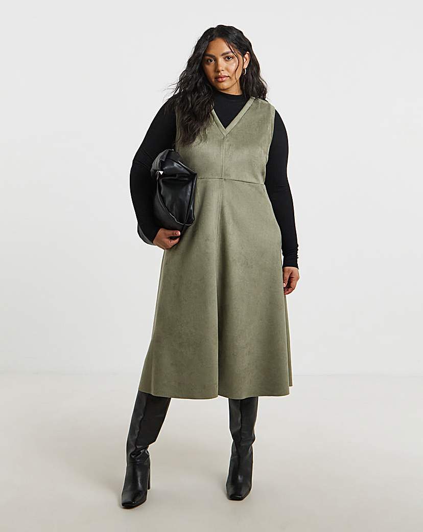 New In - Simply Be Suedette Midi Dress