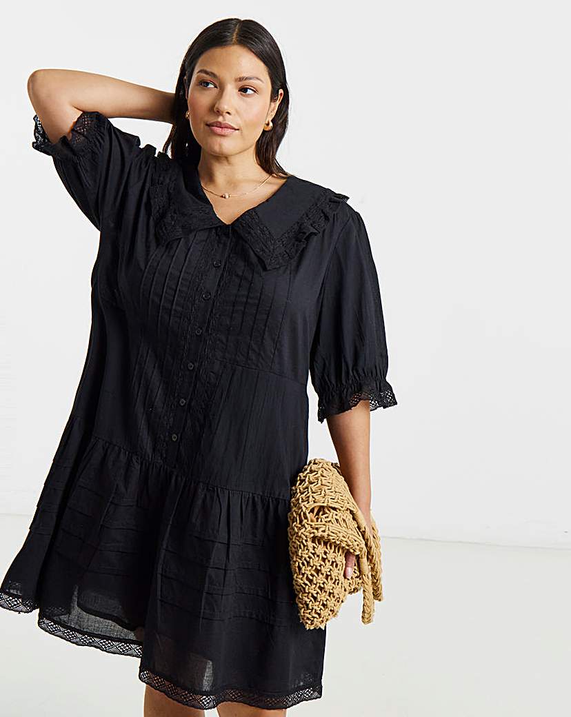 Collar Detail Smock Dress