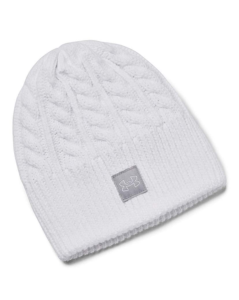 Under Armour Halftime Cable Knit Beanie - Grey/White